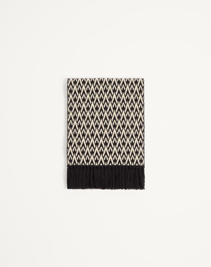 Valentino Handbags Sciarpa Knitted Toute La V In Lana per Uomo in Navy/crema | Valentino IT Sottocosto