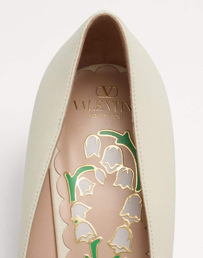 Valentino Handbags Décolleté Bowow In Capretto 45mm per Donna in Avorio | Valentino IT Vendita Economica