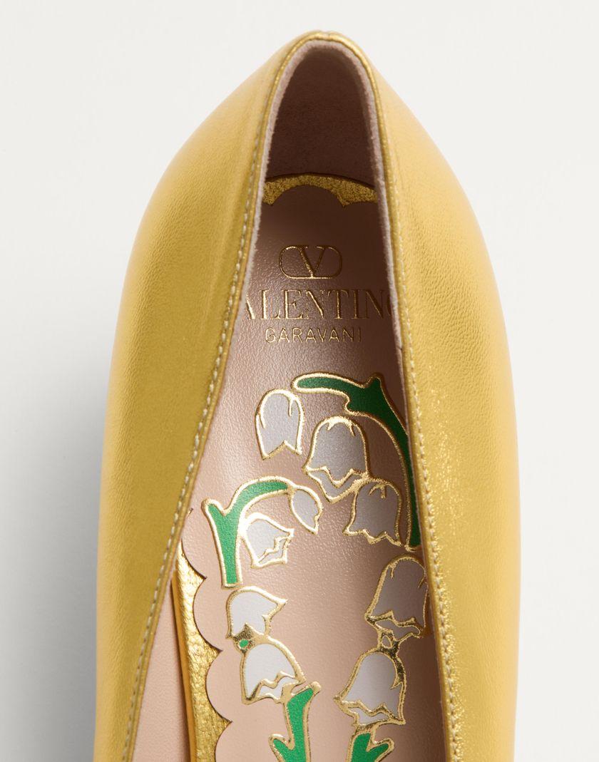 Valentino Handbags Décolleté Bowow In Nappa Laminata 45mm per Donna in Oro | Valentino IT In Linea