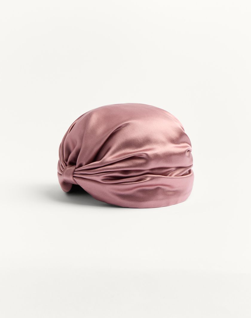 Valentino Handbags Turbante Foulard In Seta per Donna in Oro/rosa | Valentino IT Nuovo