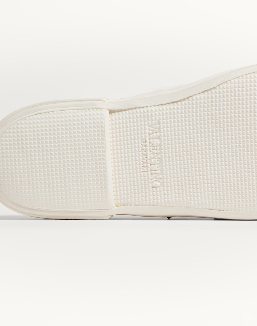 Valentino Handbags Sneaker Bay By Bay In Tessuto Jacquard Apres L'hiver per Donna in Avorio | Valentino IT Acquista Ora