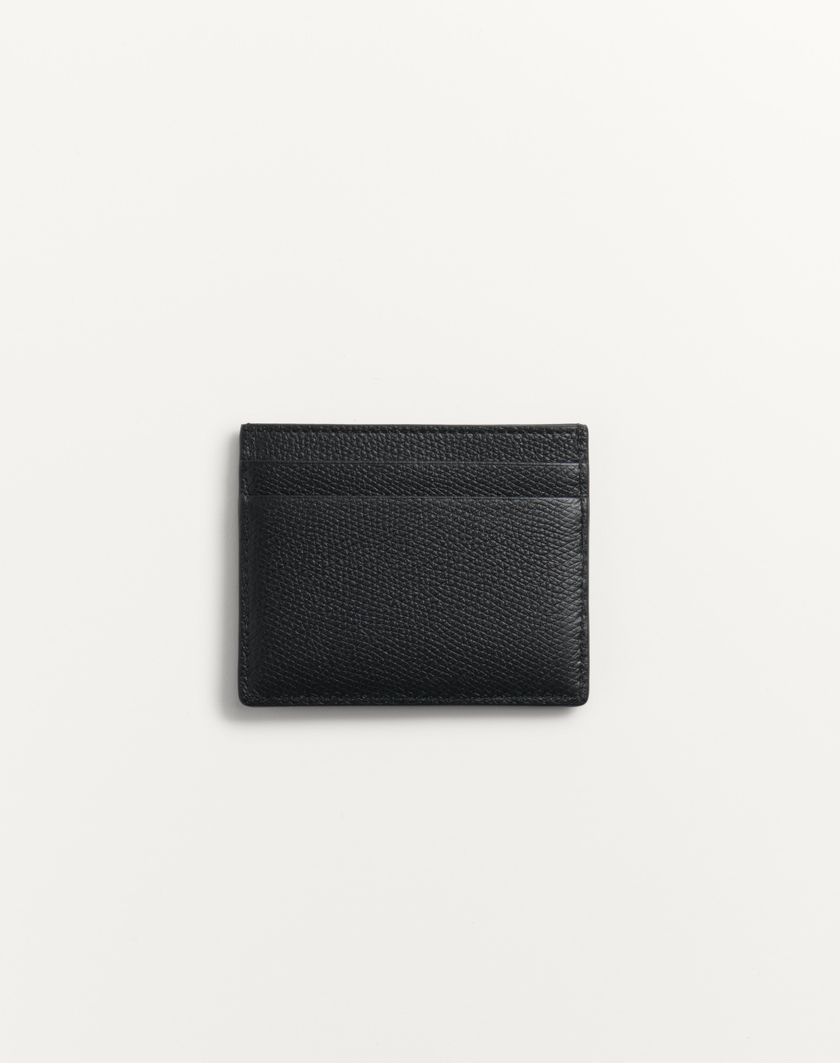 Valentino Handbags Portacarte Vlogo Signature In Vitello Granato per Uomo in Nero | Valentino IT Sottocosto