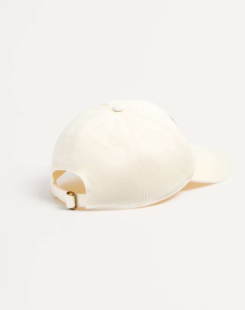 Valentino Handbags Baseball Cap Chez Valentino In Cotone Con Ricamo per Uomo in Nero/avorio | Valentino IT Italy