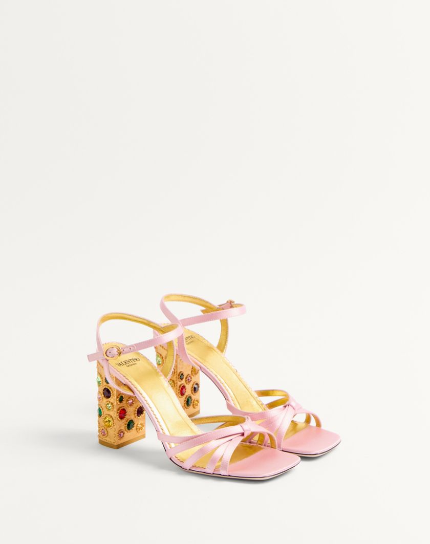 Valentino Handbags Sandalo Preshoes In Raso Con Cristalli 90mm per Donna in Multicolor | Valentino IT 2025