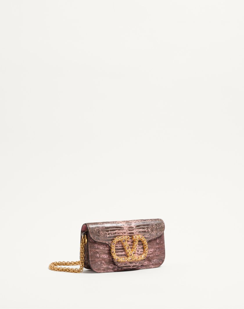 Valentino Handbags Borsa Piccola A Spalla Valentino Garavani Locò In Tejus Con Logo Gioiello per Donna in Verde | Valentino IT Vendita