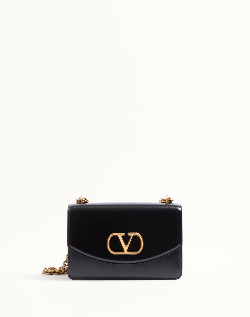 Valentino Handbags Borsa A Spalla Valentino Garavani Vain In Vitello Lucido per Donna in Nero | Valentino IT Soddisfazione Garantita