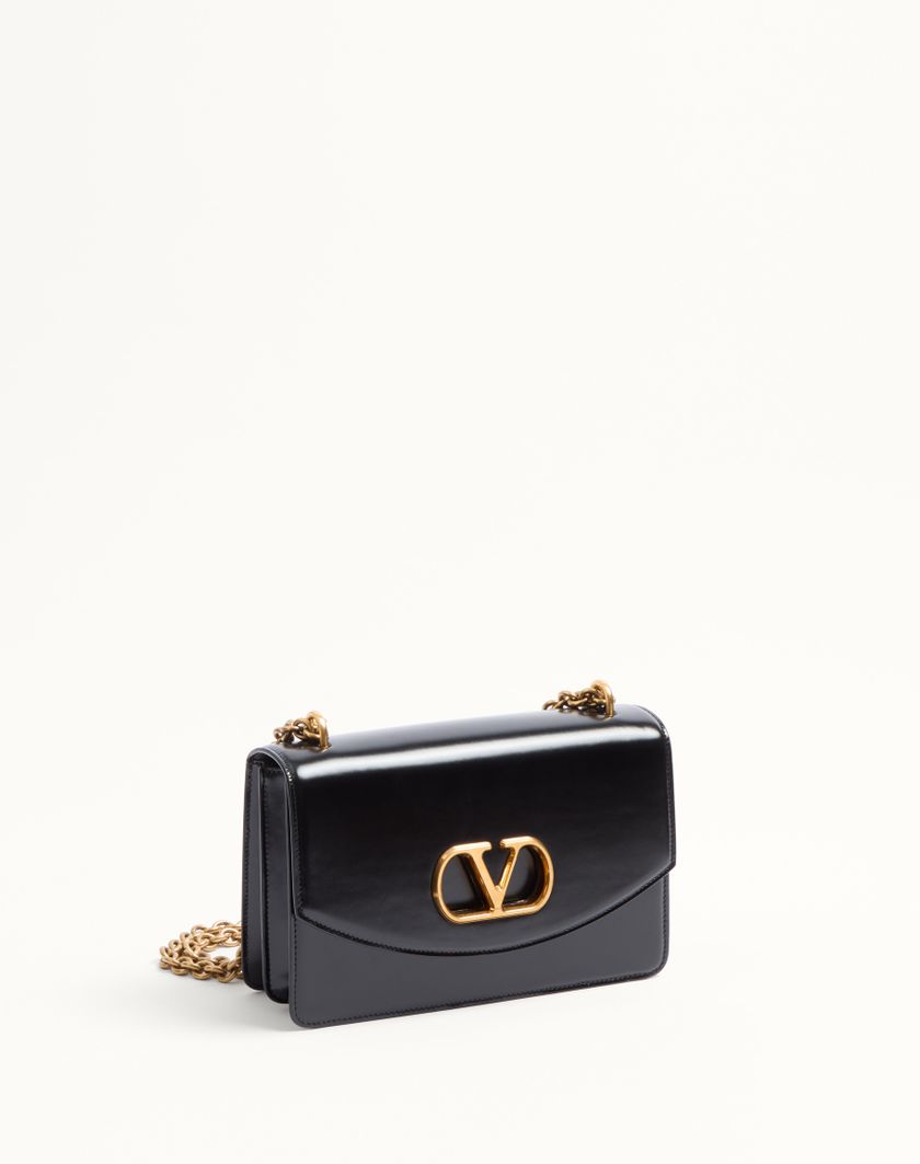 Valentino Handbags Borsa A Spalla Valentino Garavani Vain In Vitello Lucido per Donna in Nero | Valentino IT Soddisfazione Garantita