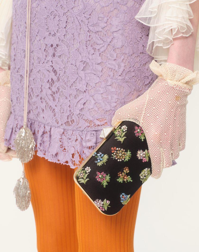 Valentino Handbags Abito Corto In Heavy Lace Ricamato per Donna in Multicolor | Valentino IT Sottocosto