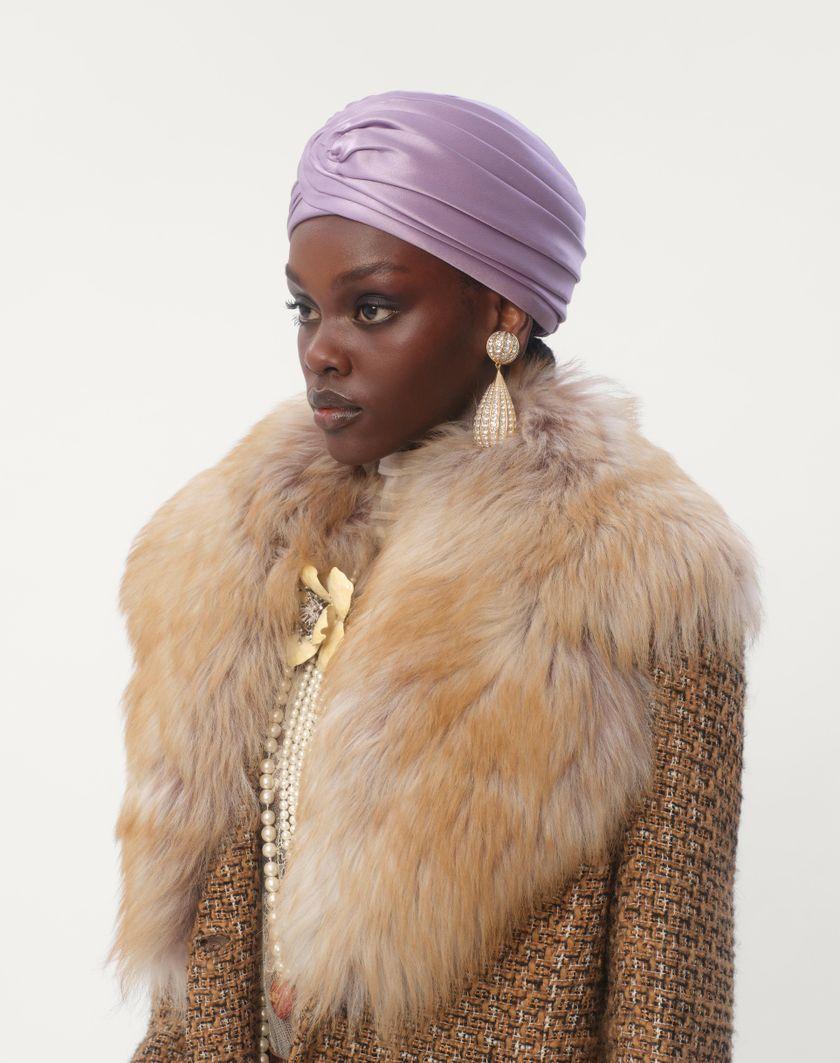 Valentino Handbags Turbante Rigido In Seta per Donna in Lilla | Valentino IT Offerte speciali