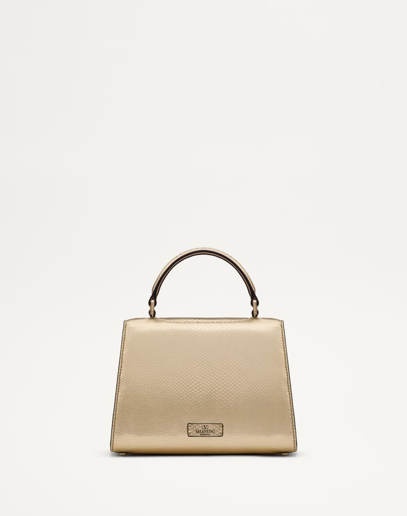 Valentino Handbags Borsa A Mano Piccola Valentino Garavani Vsling In Karung Metallizzato per Donna in Platino/beige/crystal Gold | Valentino IT Vendita Calda