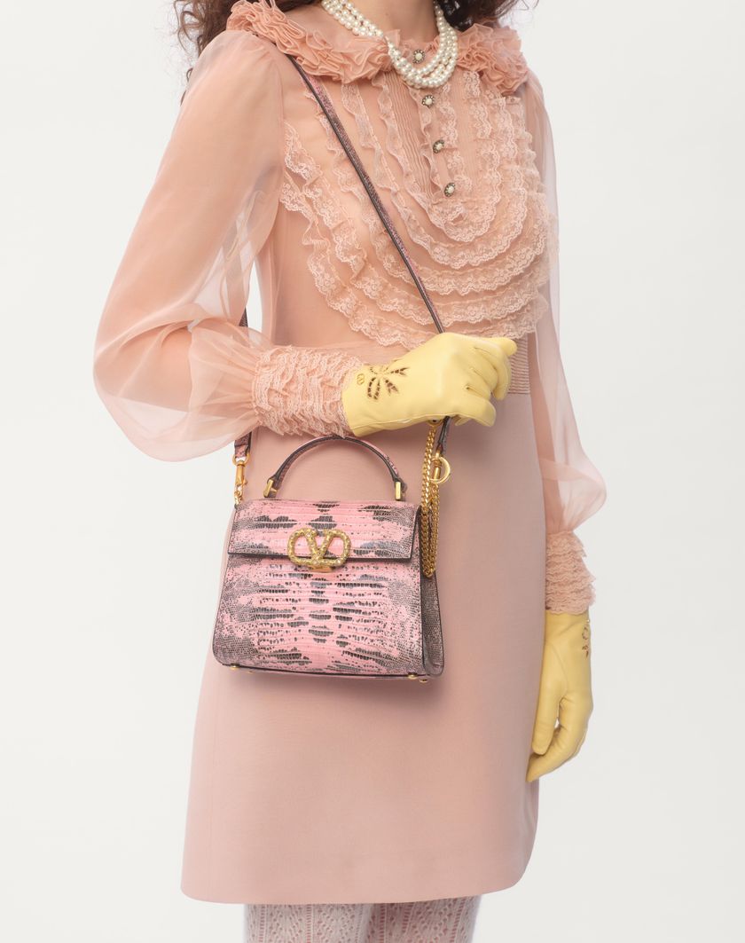 Valentino Handbags Borsa A Mano Mini Valentino Garavani Vsling In Tejus Con Logo Gioiello per Donna in Rosa | Valentino IT I Più Venduti