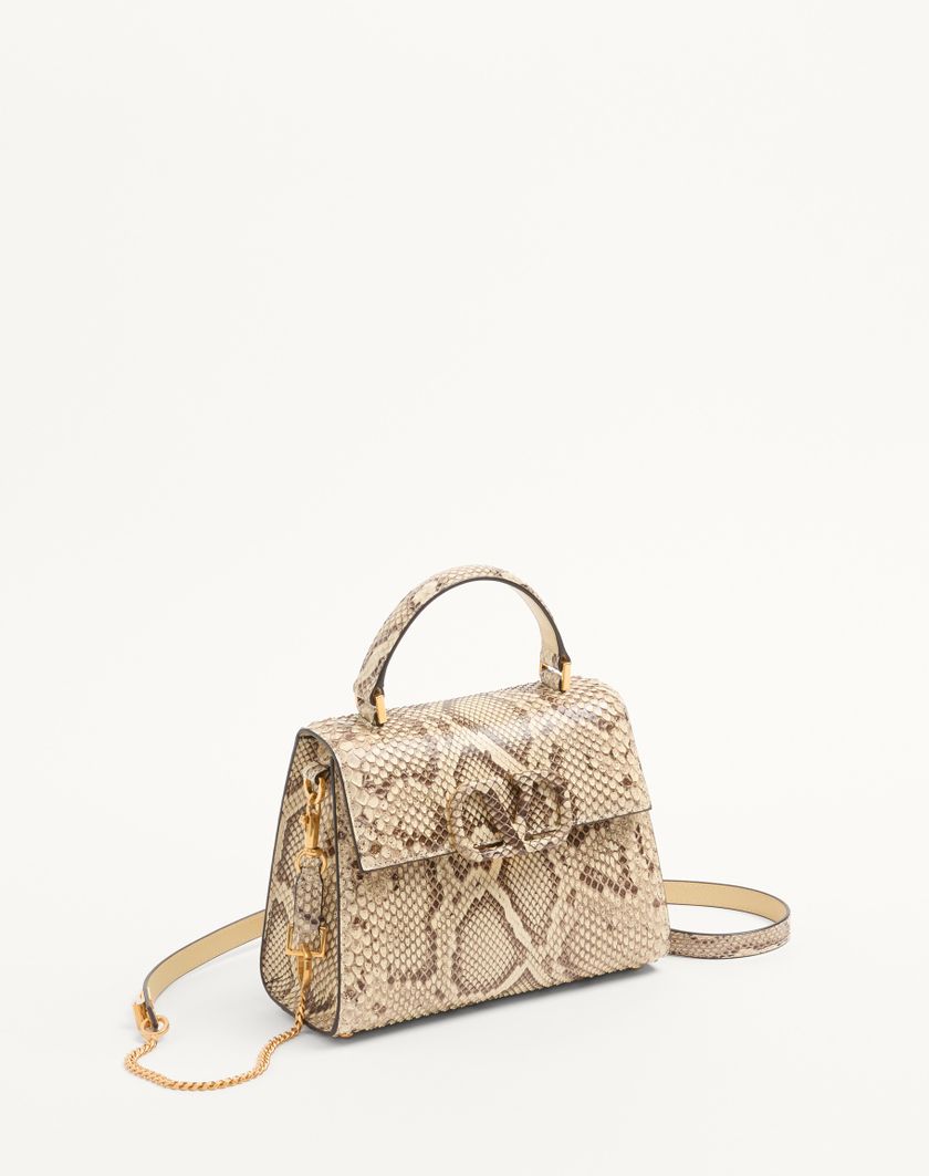 Valentino Handbags Borsa A Mano Piccola Valentino Garavani Vsling In Pitone per Donna in Avorio | Valentino IT Vendite Flash