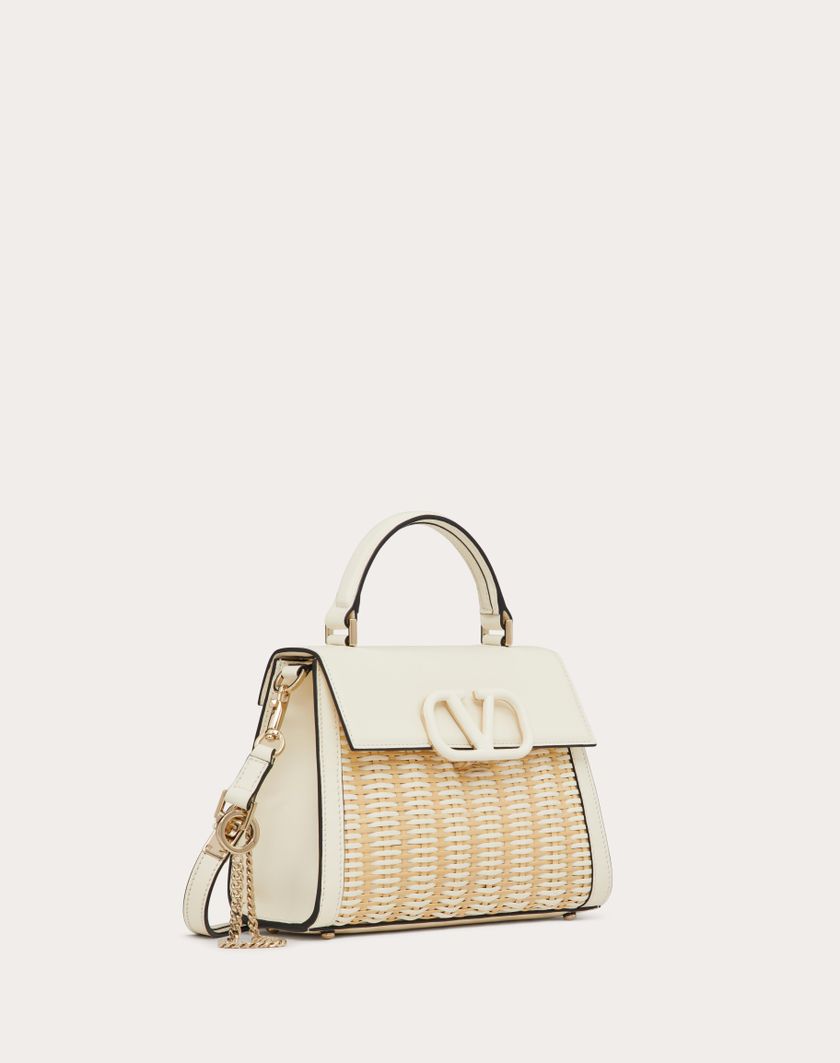 Valentino Handbags Borsa A Mano Piccola Vsling In Midollino per Donna in Naturale/avorio | Valentino IT Italy