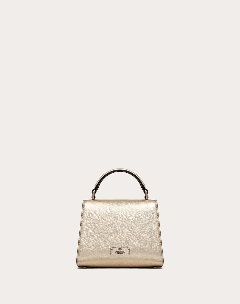 Valentino Handbags Borsa A Mano Mini Vsling In Vitello Granato Metallizzato per Donna in Platino/crystal | Valentino IT Italia