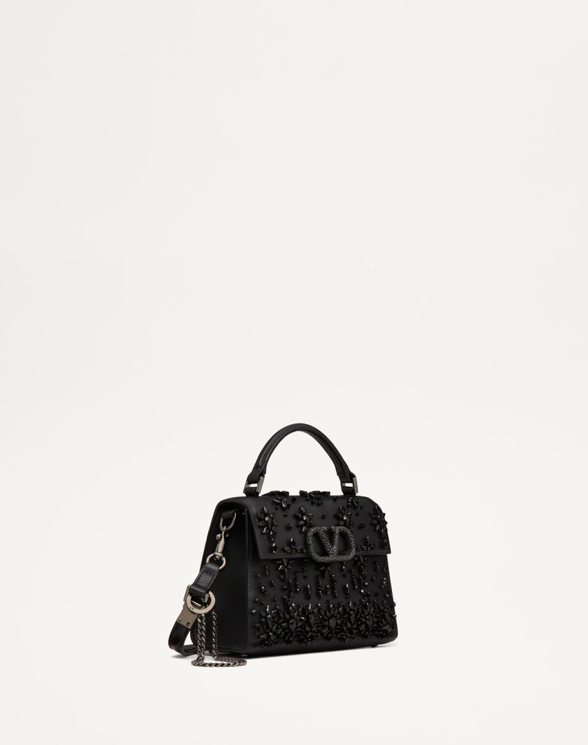 Valentino Handbags Borsa A Mano Mini Valentino Garavani Vsling Ricamata per Donna in Crystal/rose Cannelle | Valentino IT Solo un giorno rimasto