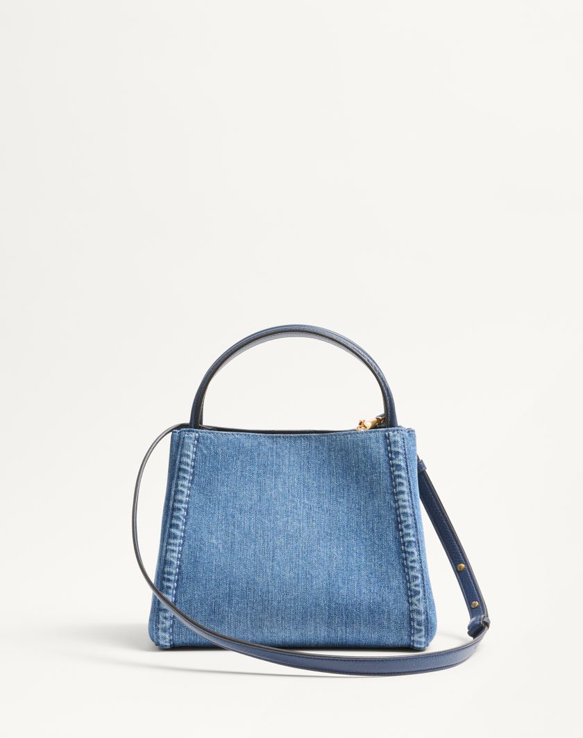 Valentino Handbags Borsa A Mano Media Valentino Garavani Alltime In Denim Con Tracolla Nastro Ricamato per Donna in Denim/worker/multicolor | Valentino IT Negozi Online