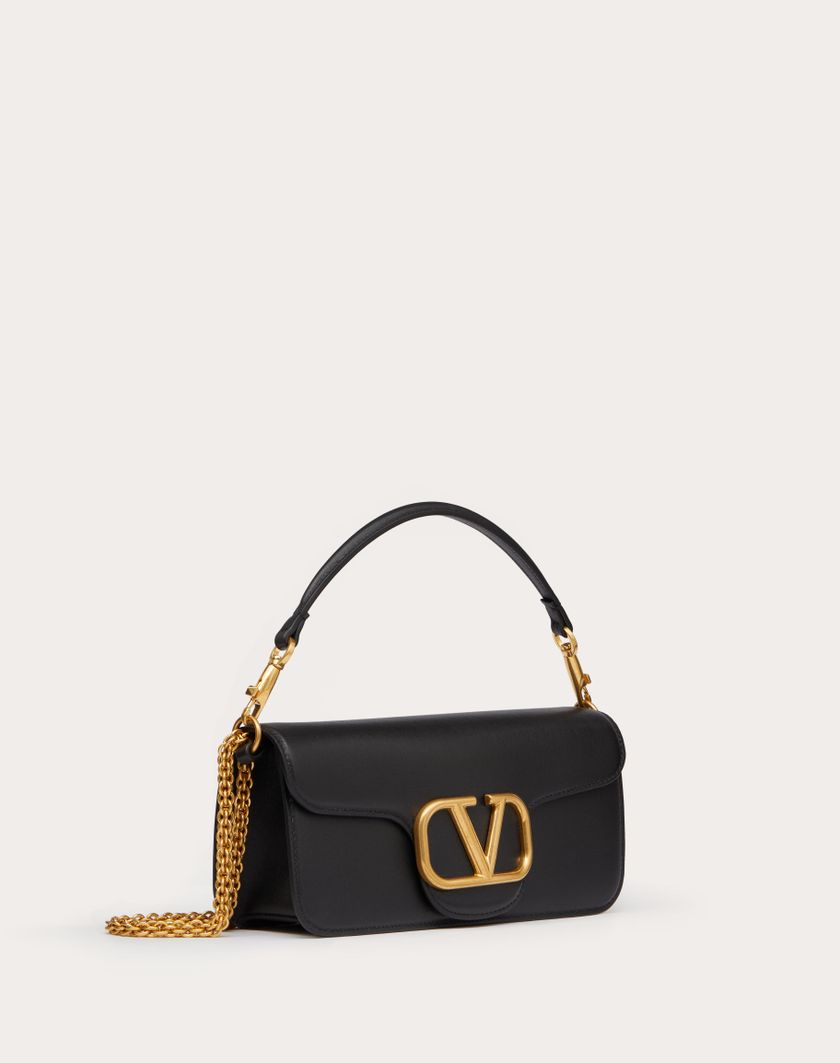 Valentino Handbags Borsa A Spalla Valentino Garavani Locò In Vitello per Donna in Nero | Valentino IT Outlet