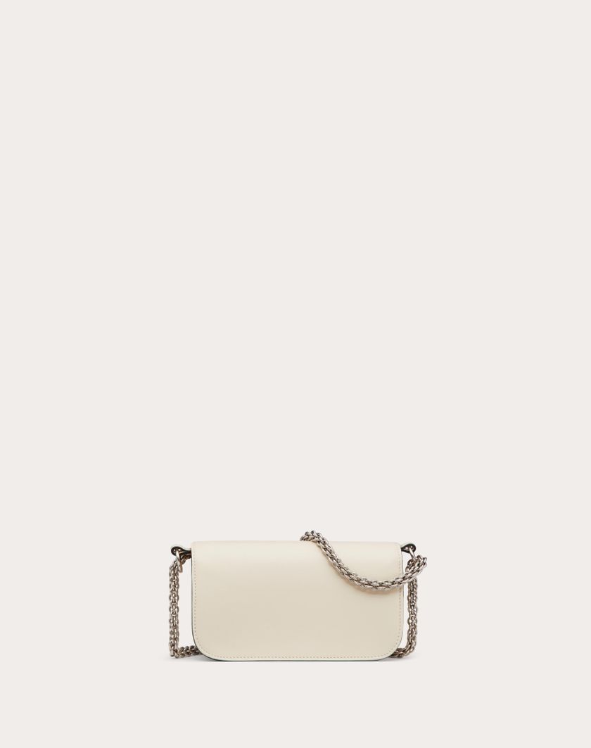 Valentino Handbags Borsa Piccola A Spalla Valentino Garavani Locò Con Logo Gioiello per Donna in Light Ivory | Valentino IT In Vendita