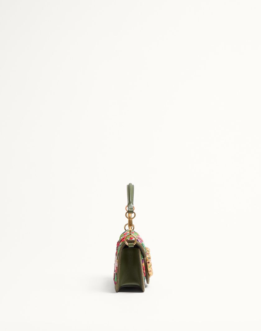 Valentino Handbags Borsa Piccola A Spalla Valentino Garavani Locò Ricamata Con Logo Gioiello per Donna in Naturale/multicolor | Valentino IT Vendita Economica