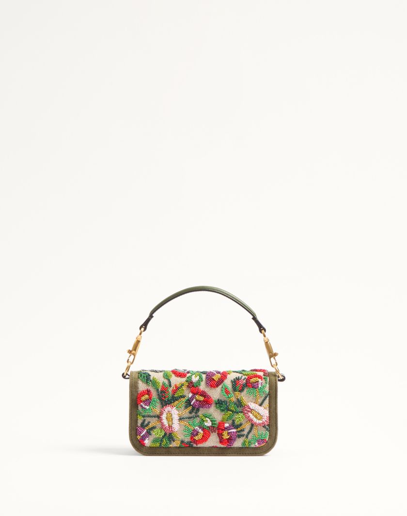 Valentino Handbags Borsa Piccola A Spalla Valentino Garavani Locò Ricamata Con Logo Gioiello per Donna in Naturale/multicolor | Valentino IT Vendita Economica