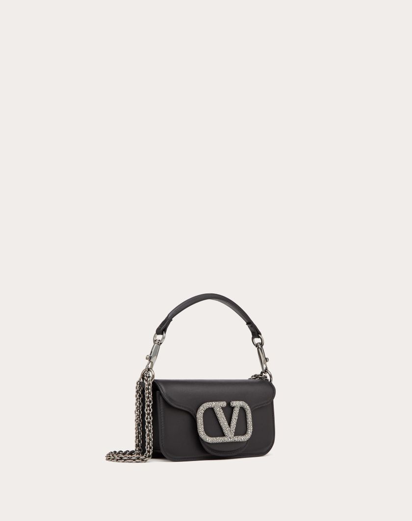 Valentino Handbags Borsa Piccola A Spalla Valentino Garavani Locò Con Logo Gioiello per Donna in Nero | Valentino IT Negozio