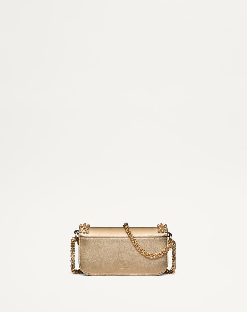 Valentino Handbags Borsa Piccola A Spalla Valentino Garavani Locò Ricamata per Donna in Crystal/oro | Valentino IT Nuova