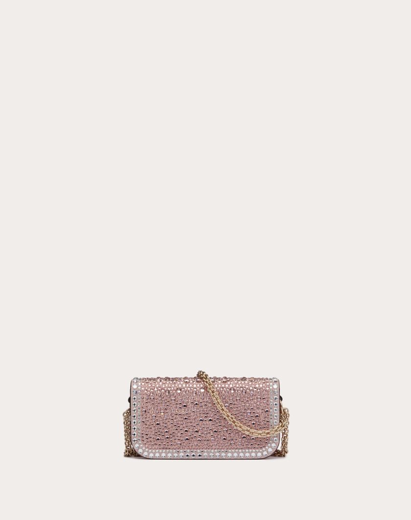 Valentino Handbags Borsa Piccola A Spalla Valentino Garavani Locò Con Strass per Donna in Crystal/rose Quartz/platino | Valentino IT 2025