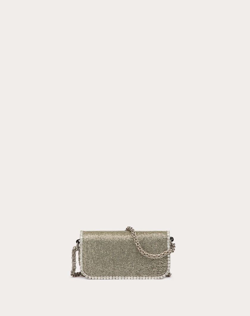 Valentino Handbags Borsa Piccola A Spalla Valentino Garavani Locò Ricamata per Donna in Silver/crystal | Valentino IT 2025