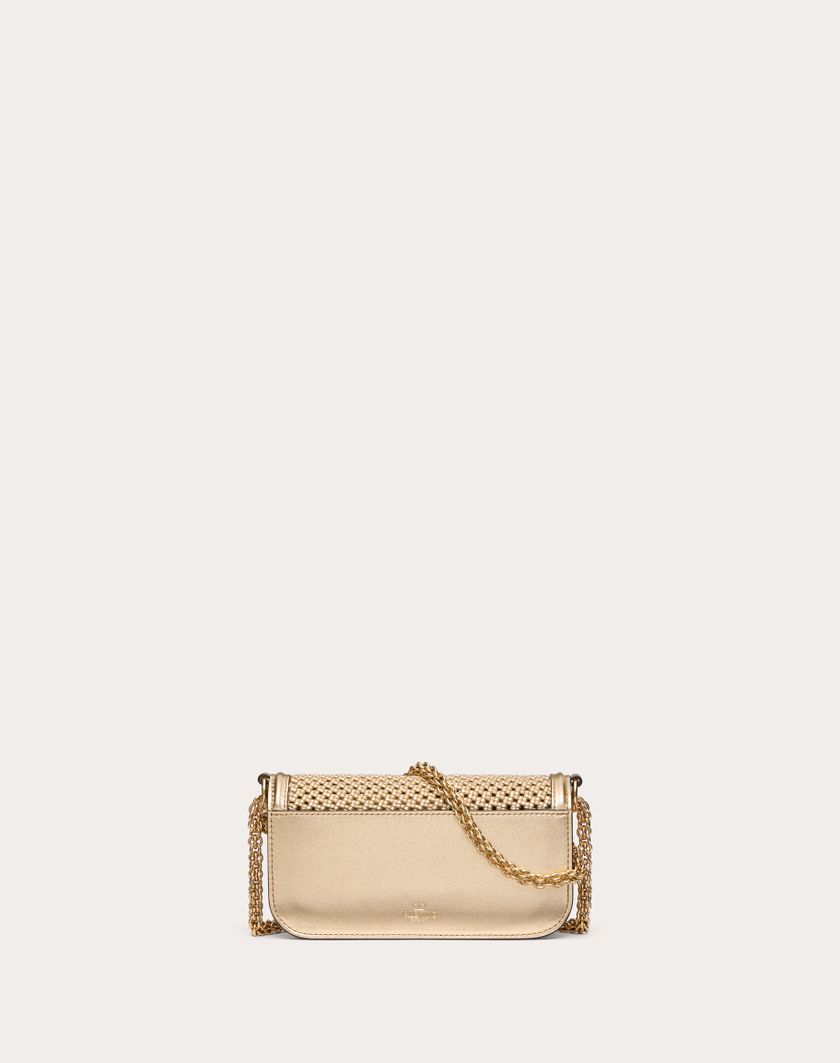 Valentino Handbags Borsa Piccola A Spalla Valentino Garavani Locò In Pelle Intrecciata Metallizzata per Donna in Oro | Valentino IT Qualità