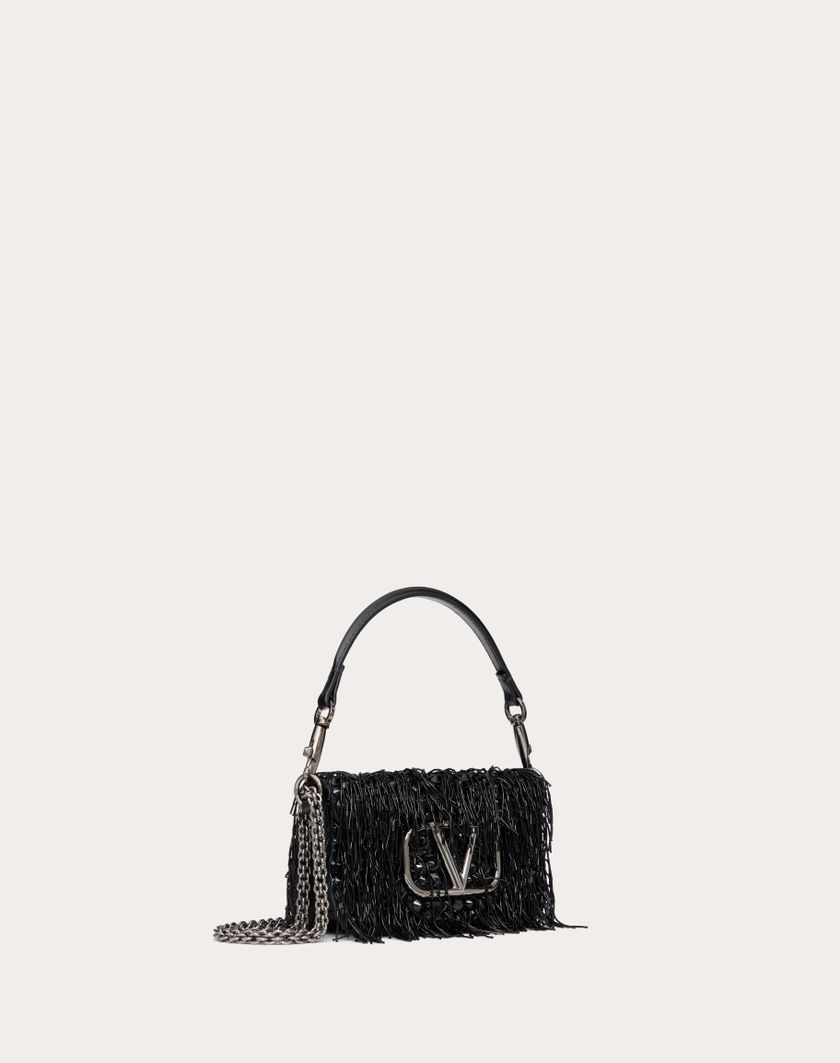 Valentino Handbags Borsa Piccola A Spalla Valentino Garavani Locò Ricamata per Donna in Nero | Valentino IT Saldi