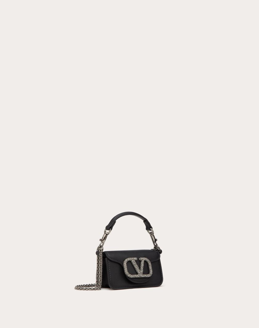 Valentino Handbags Borsa Micro Con Catena Valentino Garavani Locò Con Logo Gioiello per Donna in Nero | Valentino IT Affare Del Giorno