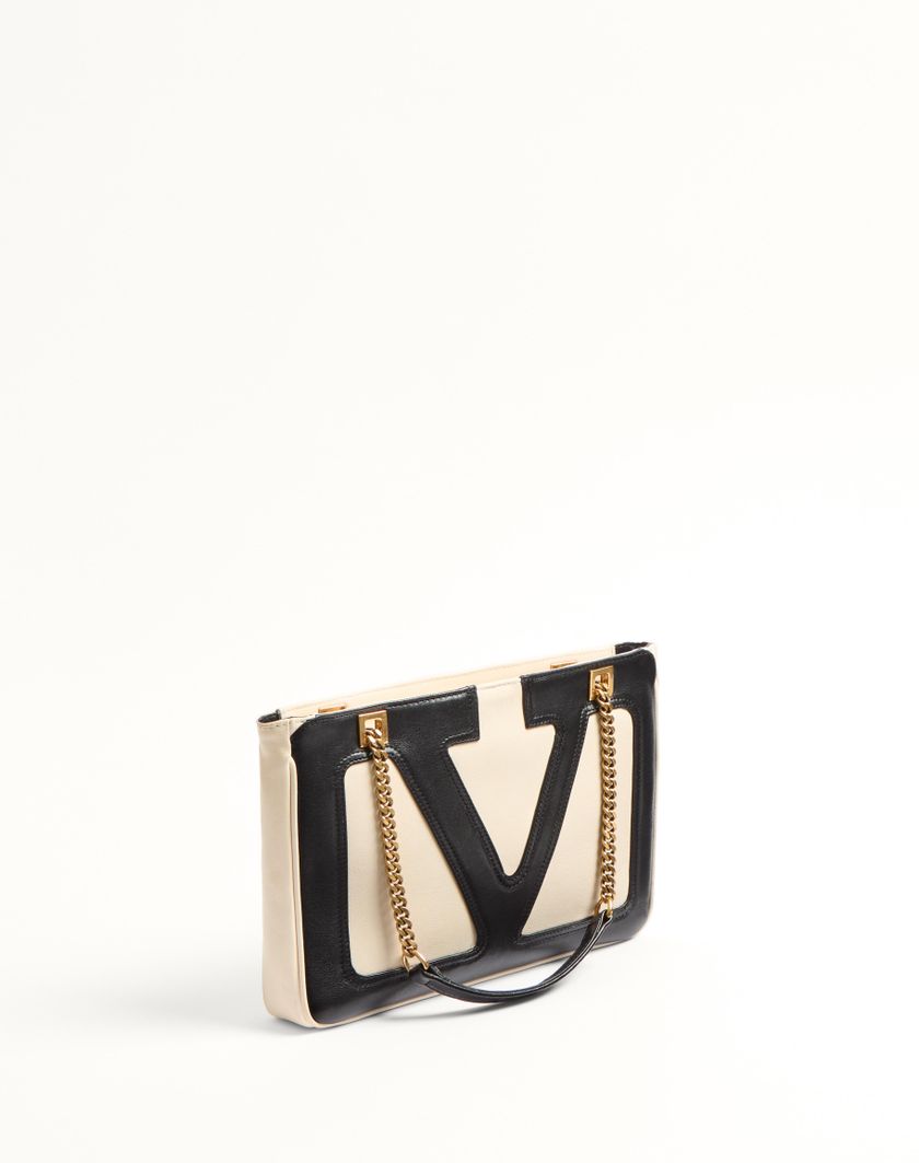 Valentino Handbags Borsa Shopping Piccola Valentino Garavani Viva Superstar In Nappa per Donna in Avorio/nero | Valentino IT Sottocosto