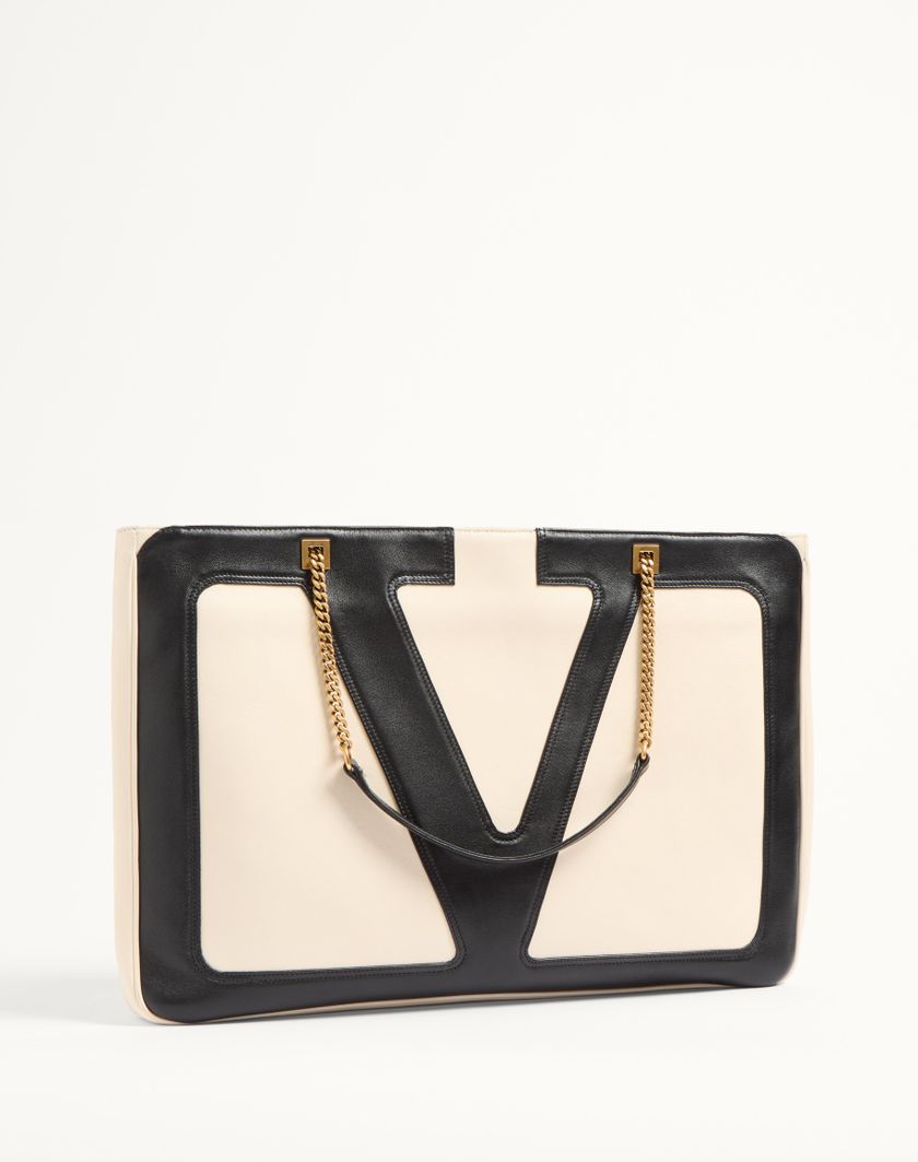 Valentino Handbags Borsa Shopping Grande Valentino Garavani Viva Superstar In Nappa per Donna in Nero/marrone | Valentino IT Sconto