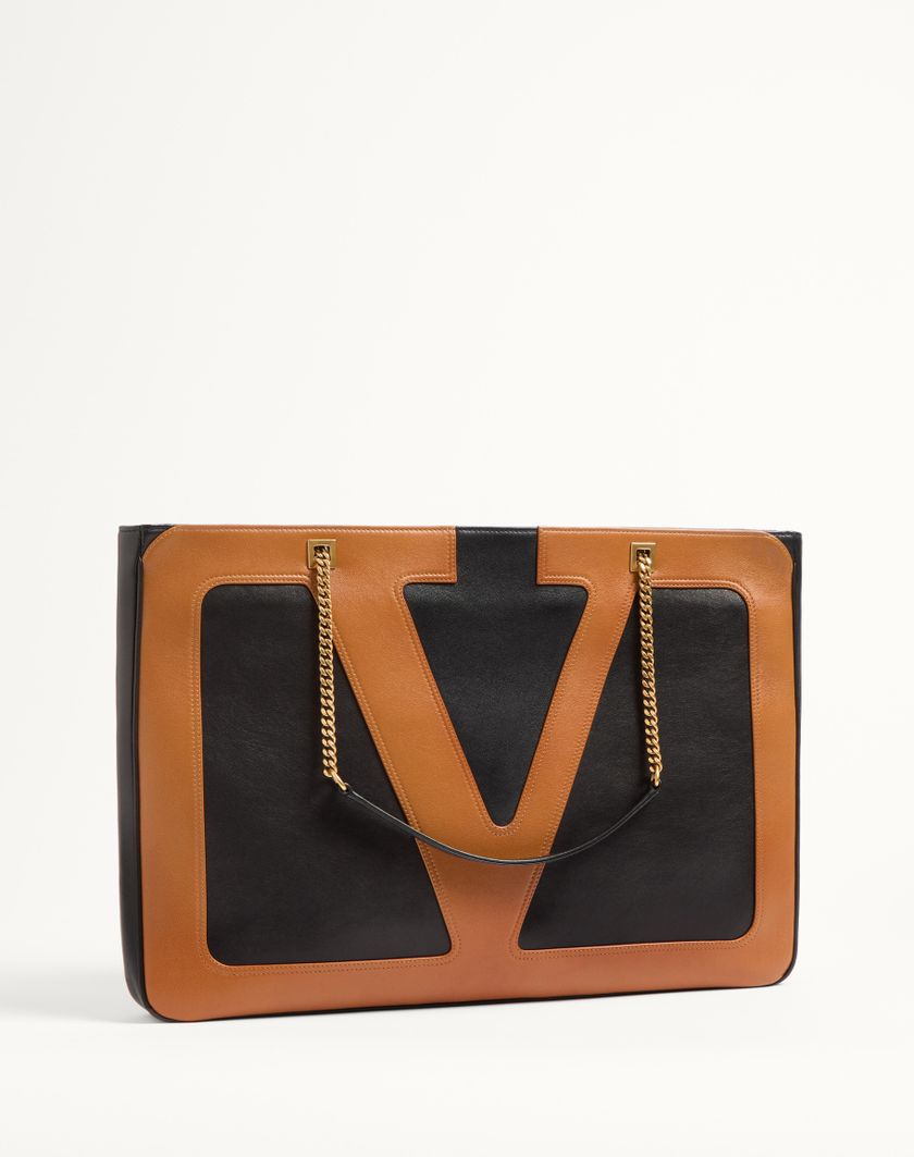 Valentino Handbags Borsa Shopping Grande Valentino Garavani Viva Superstar In Nappa per Uomo in Nero/spezia | Valentino IT Offerta