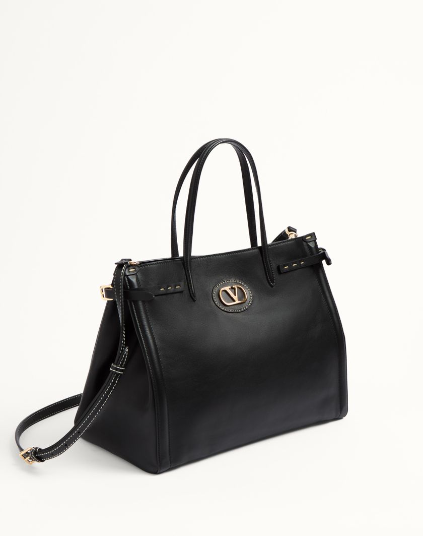 Valentino Handbags Borsa Shopping Media Valentino Garavani Antibes In Vitello per Donna in Nero | Valentino IT Outlet