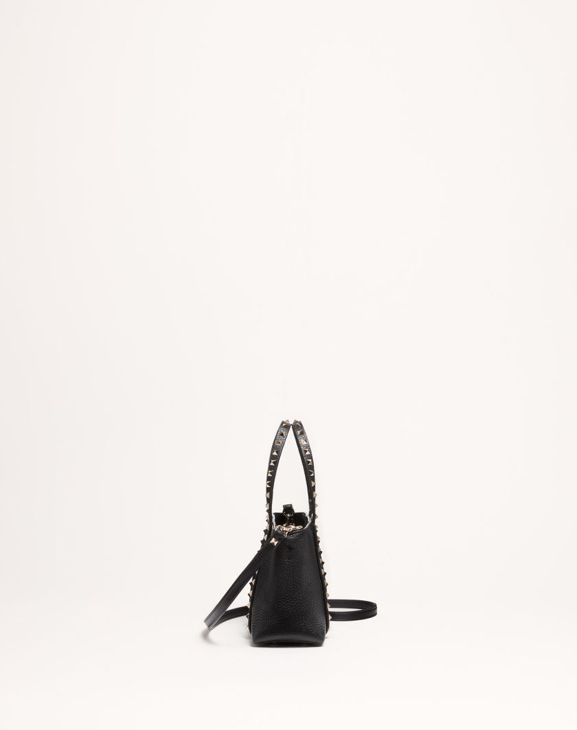 Valentino Handbags Borsa Shopping Piccola Valentino Garavani Rockstud In Vitello Granato per Donna in Light Ivory | Valentino IT In Vendita