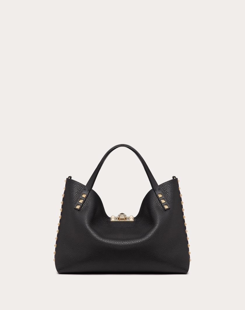 Valentino Handbags Borsa Piccola Rockstud In Vitello Granato Con Fodera A Contrasto per Donna in Nero/rose Quartz | Valentino IT Hotsell
