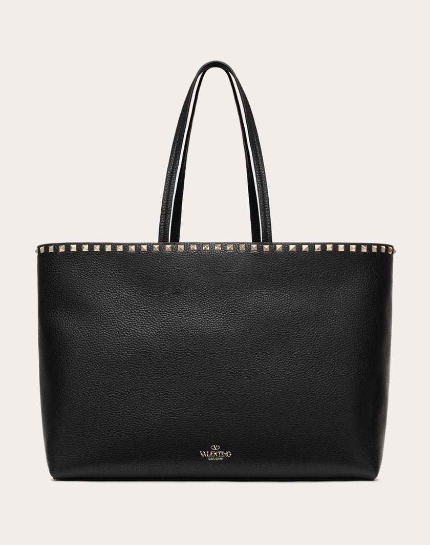 Valentino Handbags Borsa Shopping Rockstud In Vitello Granato per Donna in Nero | Valentino IT I Più Venduti