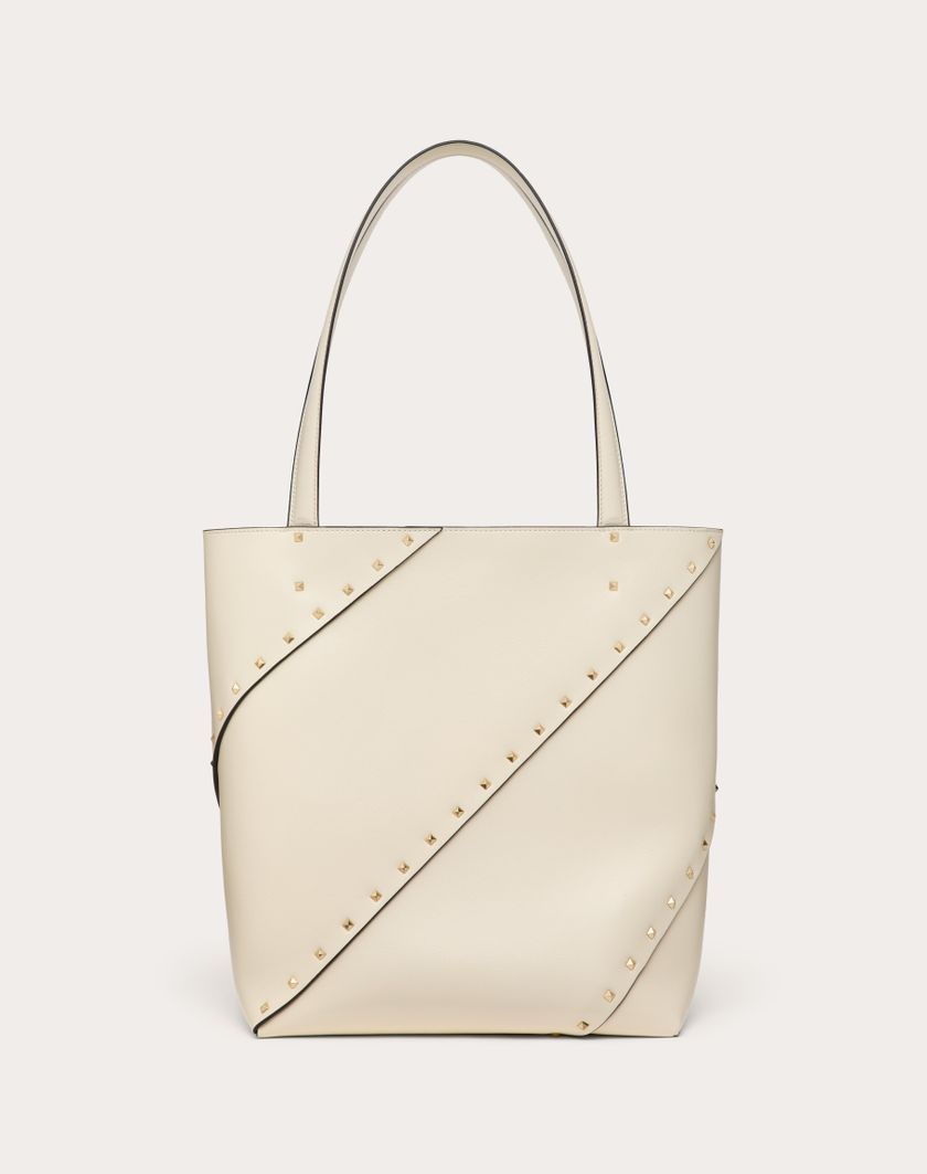 Valentino Handbags Borsa Shopping Valentino Garavani Valentino Garavani Rockstud Wispy In Vitello per Donna in Tabacco | Valentino IT Nuova