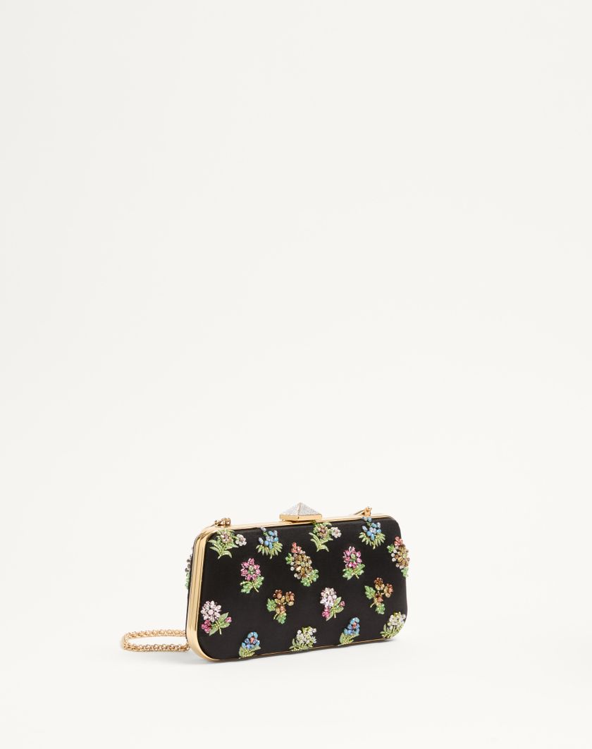 Valentino Handbags Minaudiere Carry Secrets Raso Con Ricamo Floreale per Donna in Beige | Valentino IT Nuovi prodotti