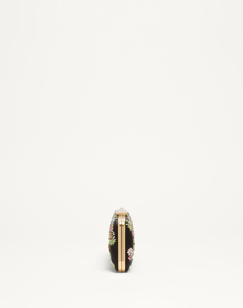 Valentino Handbags Minaudiere Carry Secrets Raso Con Ricamo Floreale per Donna in Beige | Valentino IT Nuovi prodotti