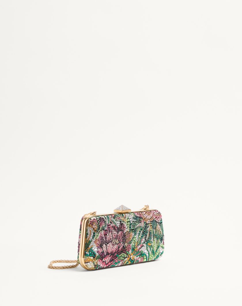 Valentino Handbags Minaudiere Carry Secrets Con Strass Motivo Voyage Imaginaire per Donna in Multicolor | Valentino IT Vendita