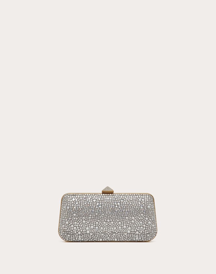Valentino Handbags Minaudiere Carry Secrets Con Strass per Donna in Beige/crystal | Valentino IT Promozione