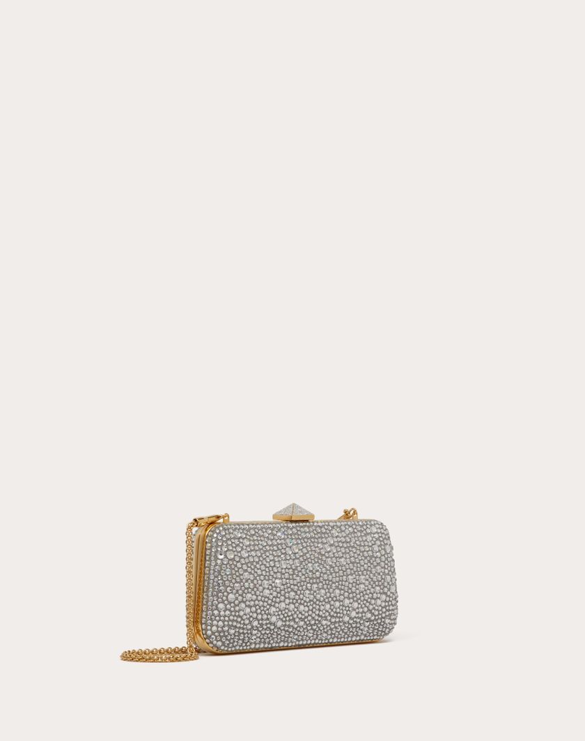 Valentino Handbags Minaudiere Carry Secrets Con Strass per Donna in Crystal | Valentino IT Spedizione Gratuita