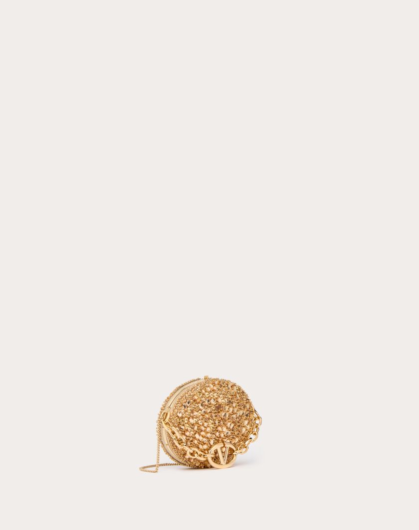 Valentino Handbags Minaudiere Ovale Valentino Garavani Carry Secrets Con Catena per Donna in Oro | Valentino IT Offerte speciali