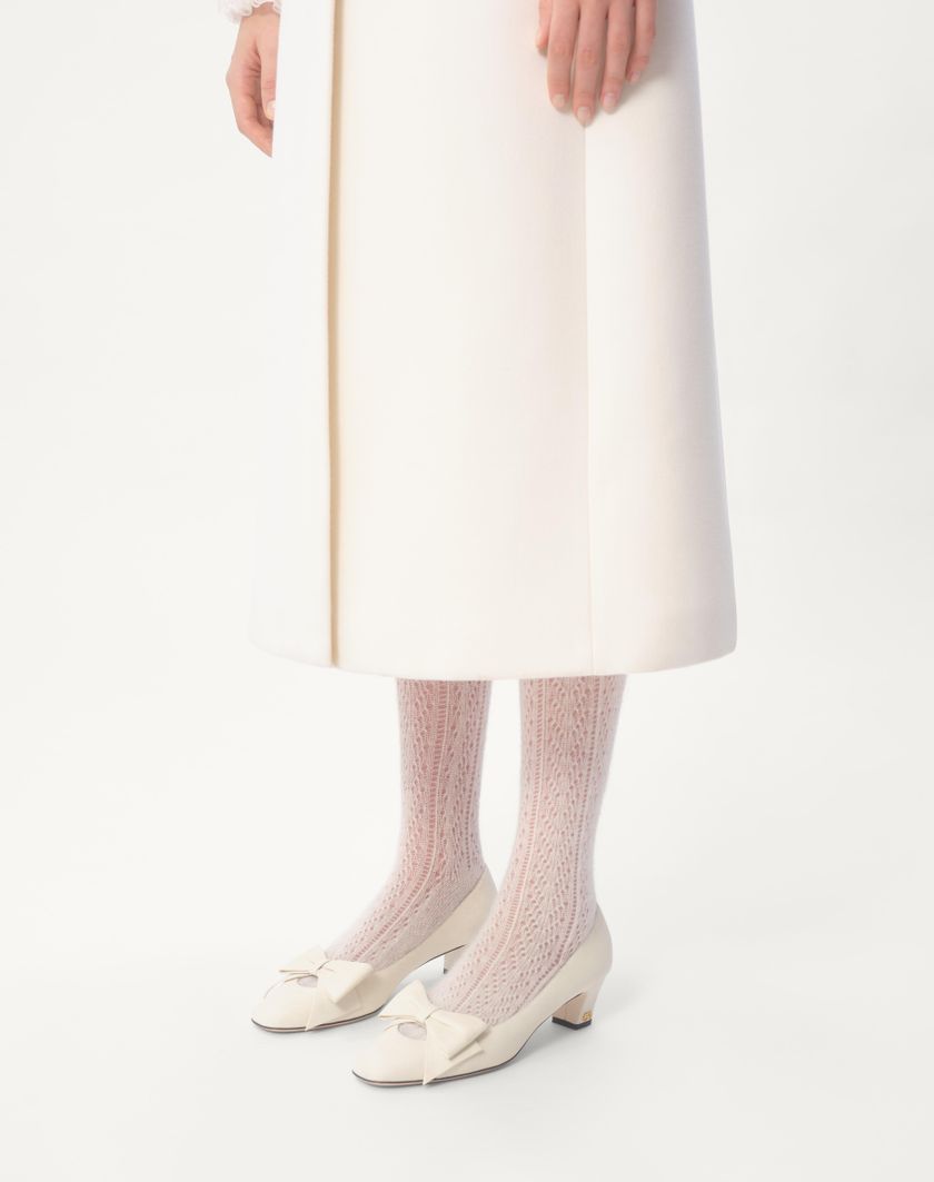 Valentino Handbags Décolleté Bowow In Capretto 45mm per Donna in Water Rose | Valentino IT Fino Al -60%