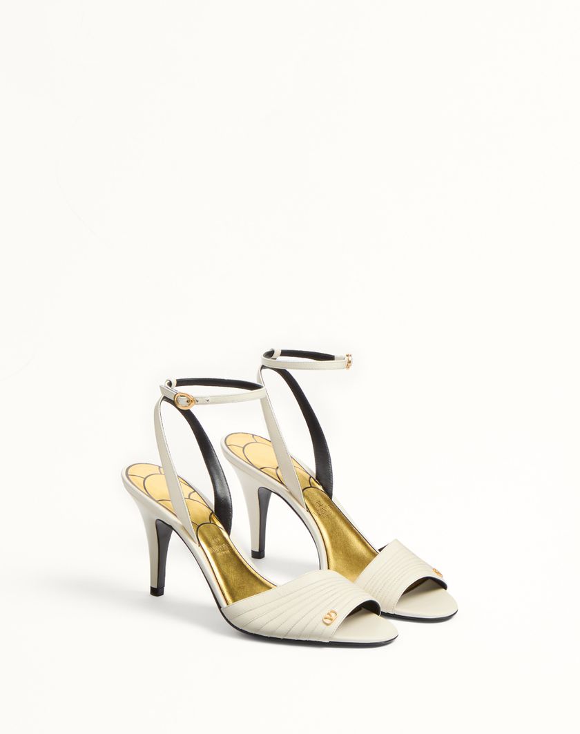 Valentino Handbags Sandalo Ladycrush In Capretto 85mm per Donna in Avorio | Valentino IT Prezzo Ridotto
