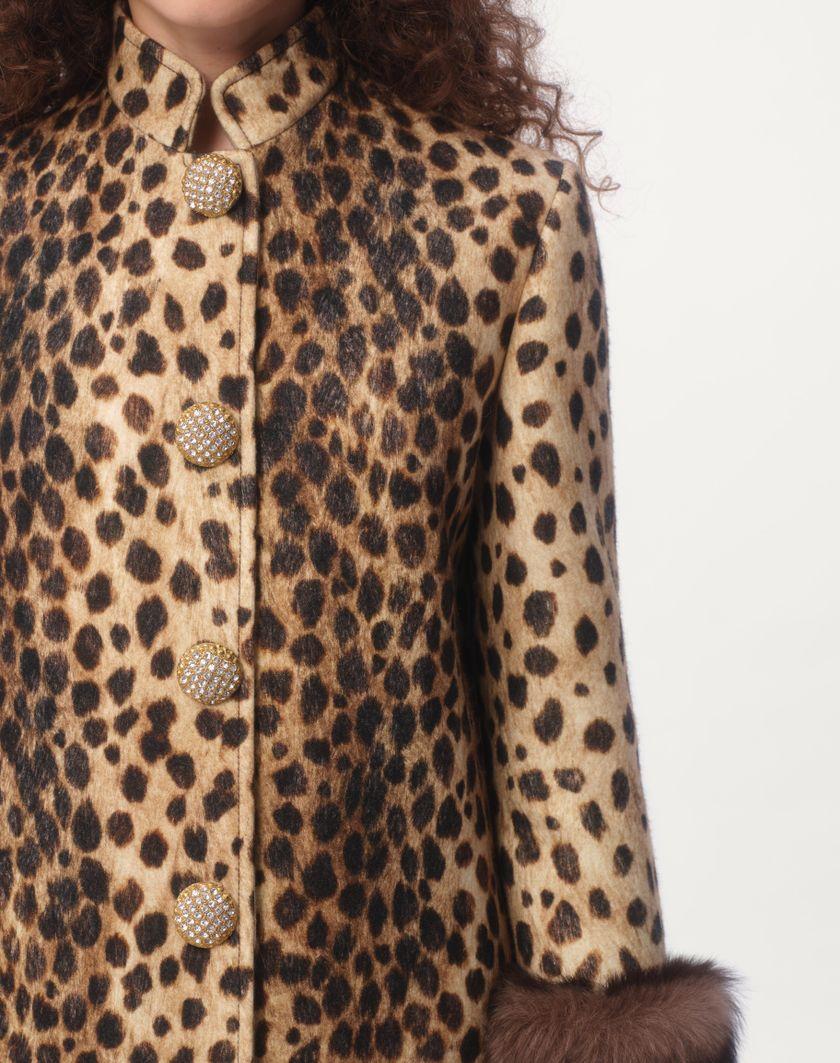 Valentino Handbags Caban In Panno Stampato Giaguaro Spots per Donna in Animalier | Valentino IT Novità