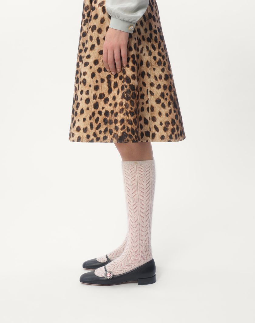 Valentino Handbags Gonna In Panno Stampato Giaguaro Spots per Donna in Animalier | Valentino IT Presa