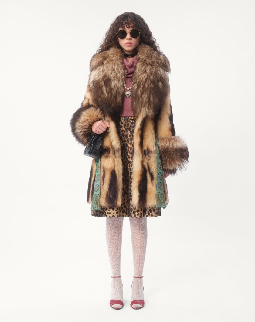 Valentino Handbags Cappotto In Shearling per Donna in Beige/marrone | Valentino IT Saldi